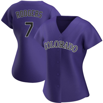 Authentic Brendan Rodgers Women's Colorado Rockies Purple Alternate Jersey