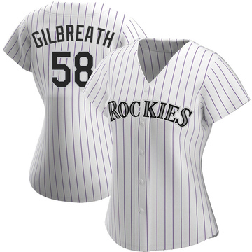 Authentic Lucas Gilbreath Women's Colorado Rockies White Home Jersey