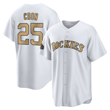Game C.J. Cron Youth Colorado Rockies White Replica 2022 All-Star Jersey