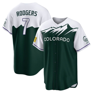 Replica Brendan Rodgers Men's Colorado Rockies Green 2022 City Connect Jersey