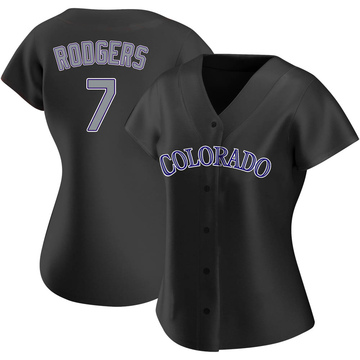 Replica Brendan Rodgers Women's Colorado Rockies Black Alternate Jersey