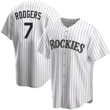 Replica Brendan Rodgers Youth Colorado Rockies White Home Jersey