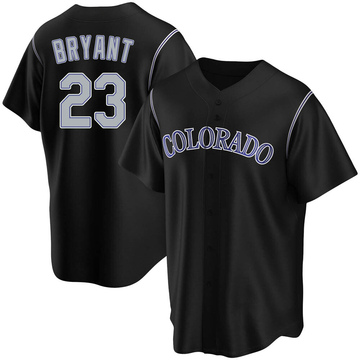 Replica Kris Bryant Men's Colorado Rockies Black Alternate Jersey
